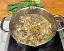 SHCHI – Russian Sauerkraut soup with wild meat and porcini mushrooms. 

This traditional Russian recipe, like many other recipes of Russian cuisine, may seem very strange