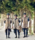 Soldiers of the elite guard unit of the Iranian Shah Mohammad Reza Pahlavi in a leopard skin uniform, 1960, Tehran.

Persian leopards are one of the largest subspecies of