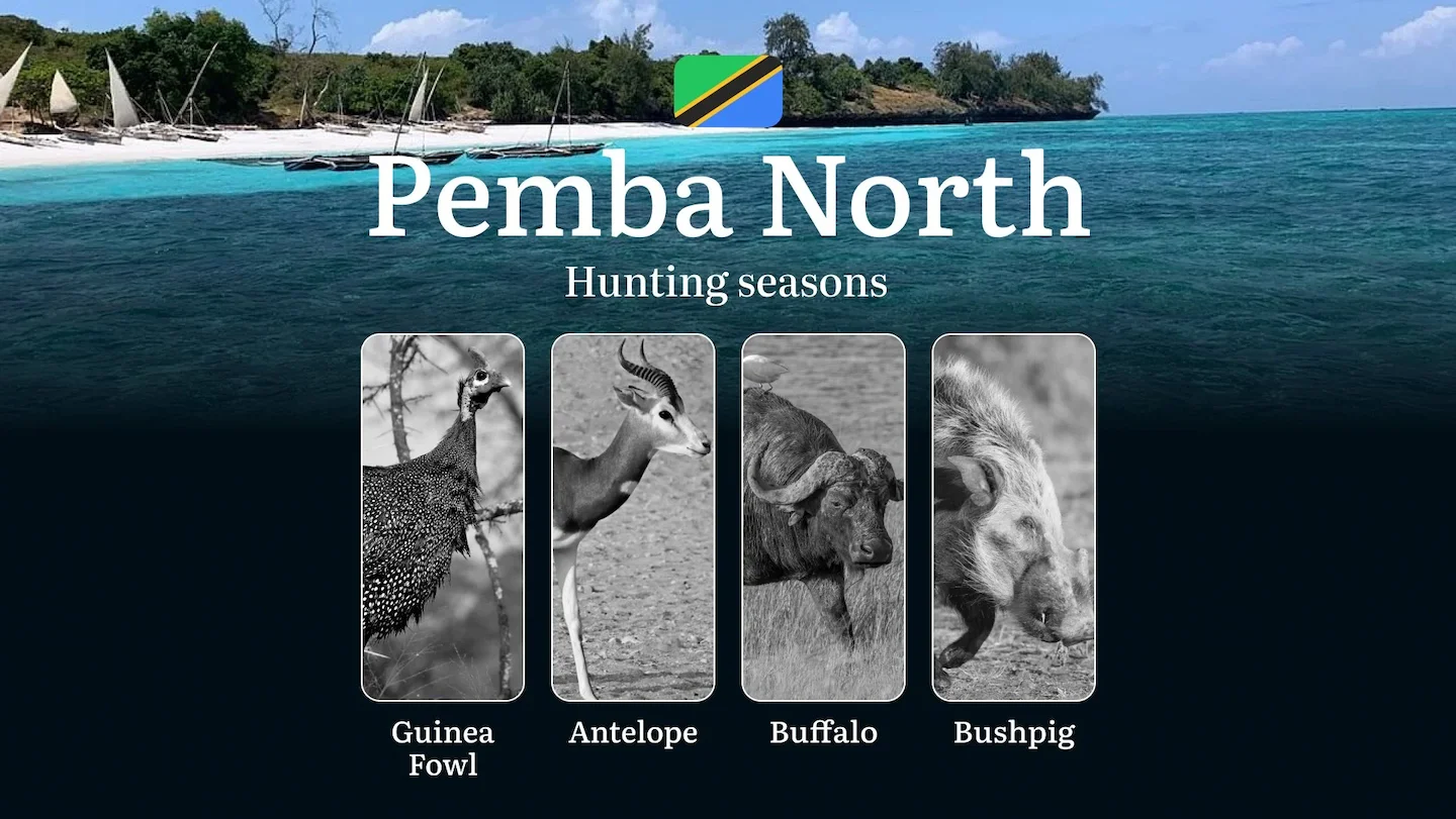 Hunting Calendar for Pemba North: Prime Times for Big and Small Game, Restricted Areas, Regulations and Exemptions, Obta…