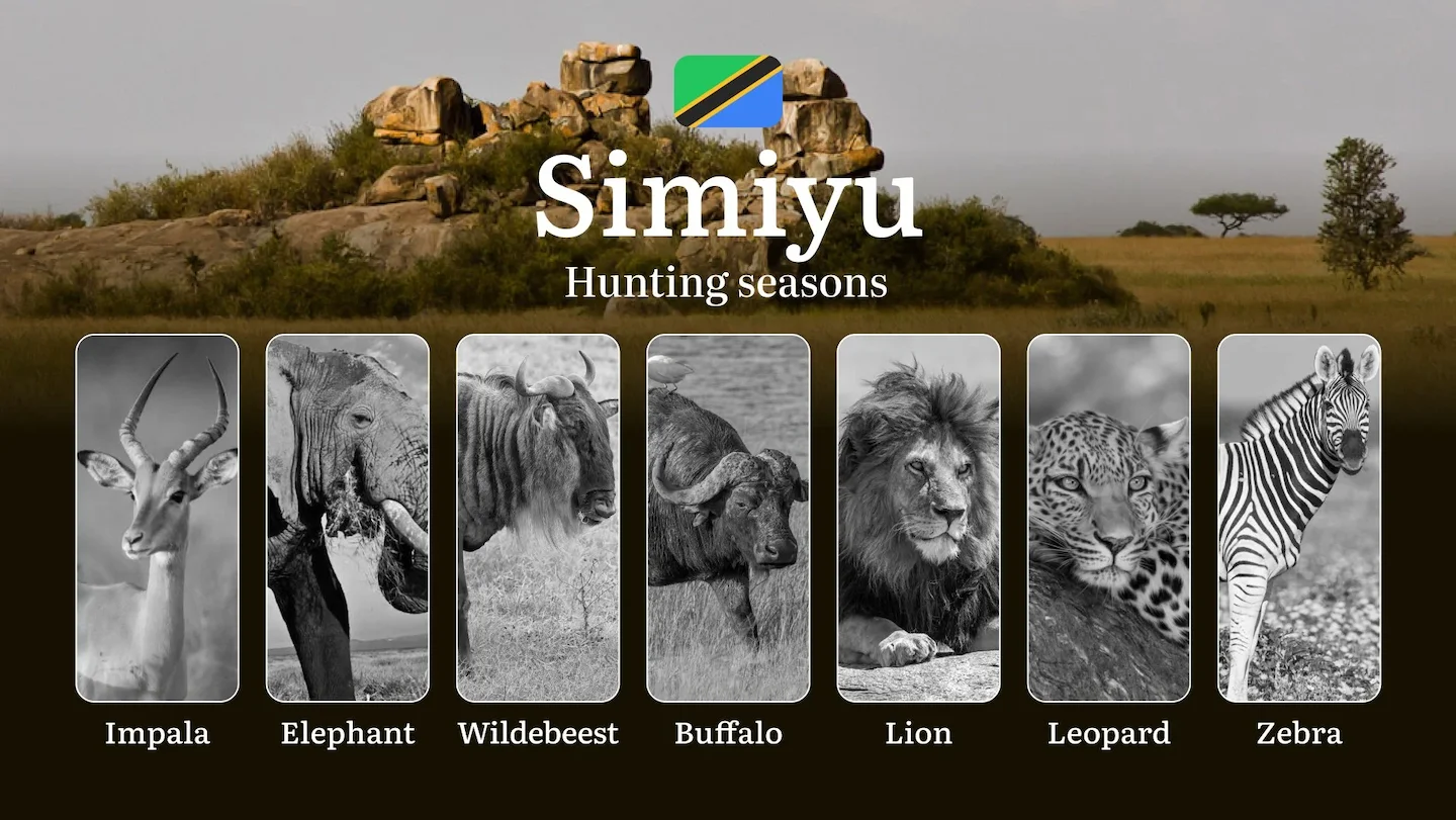 Hunting Calendar for Simiyu: Prime Times for Big and Small Game, Restricted Areas, Regulations and Exemptions, Obtaining…