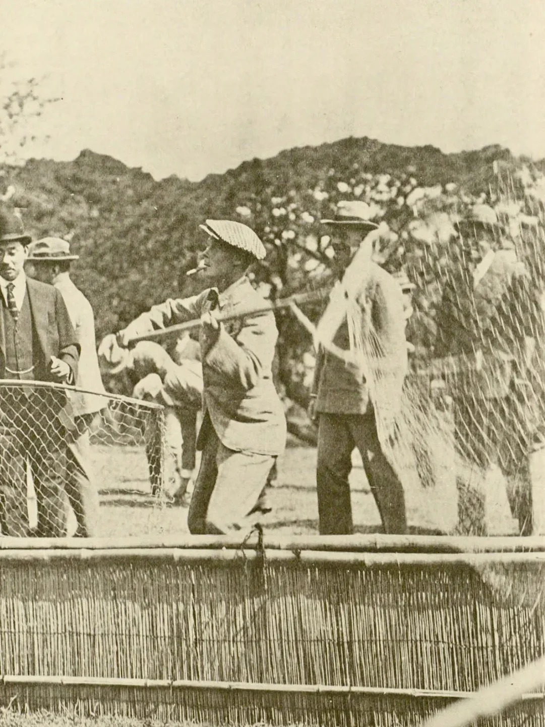 Edward VIII and Duck Netting at Hama-rikyū Gardens, Japan 1922