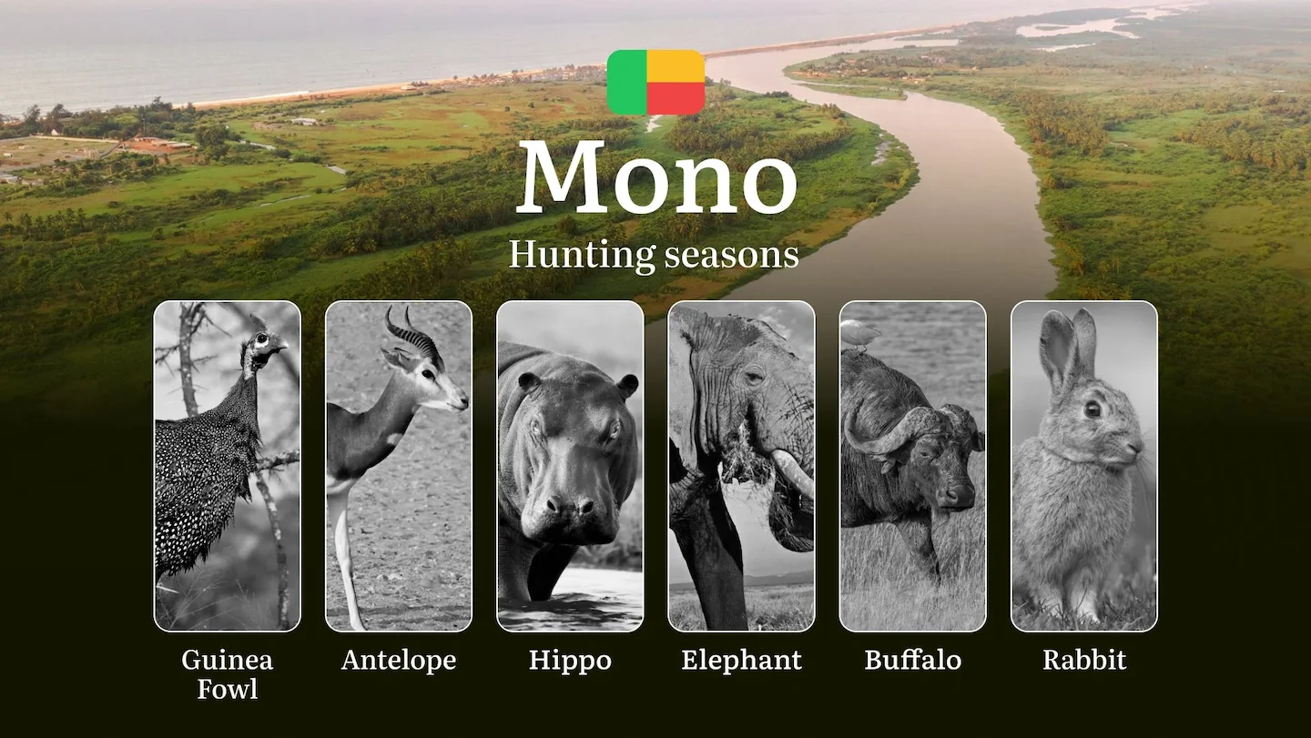 Hunting Seasons in Benin,  MONO Region: Timing and Dates, Restrictions, Bans, and Protected Species, Tactics Based on Se…