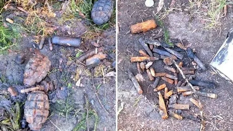 Польский рыбак выудил из пруда пакет с гранатами