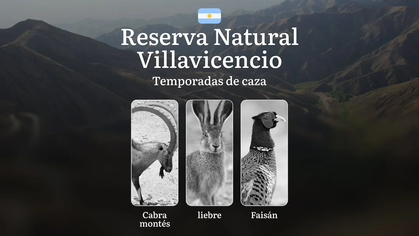 La Reserva Natural Villavicencio: fechas, licencias, normas y tácticas, características estacionales de la caza, multas…