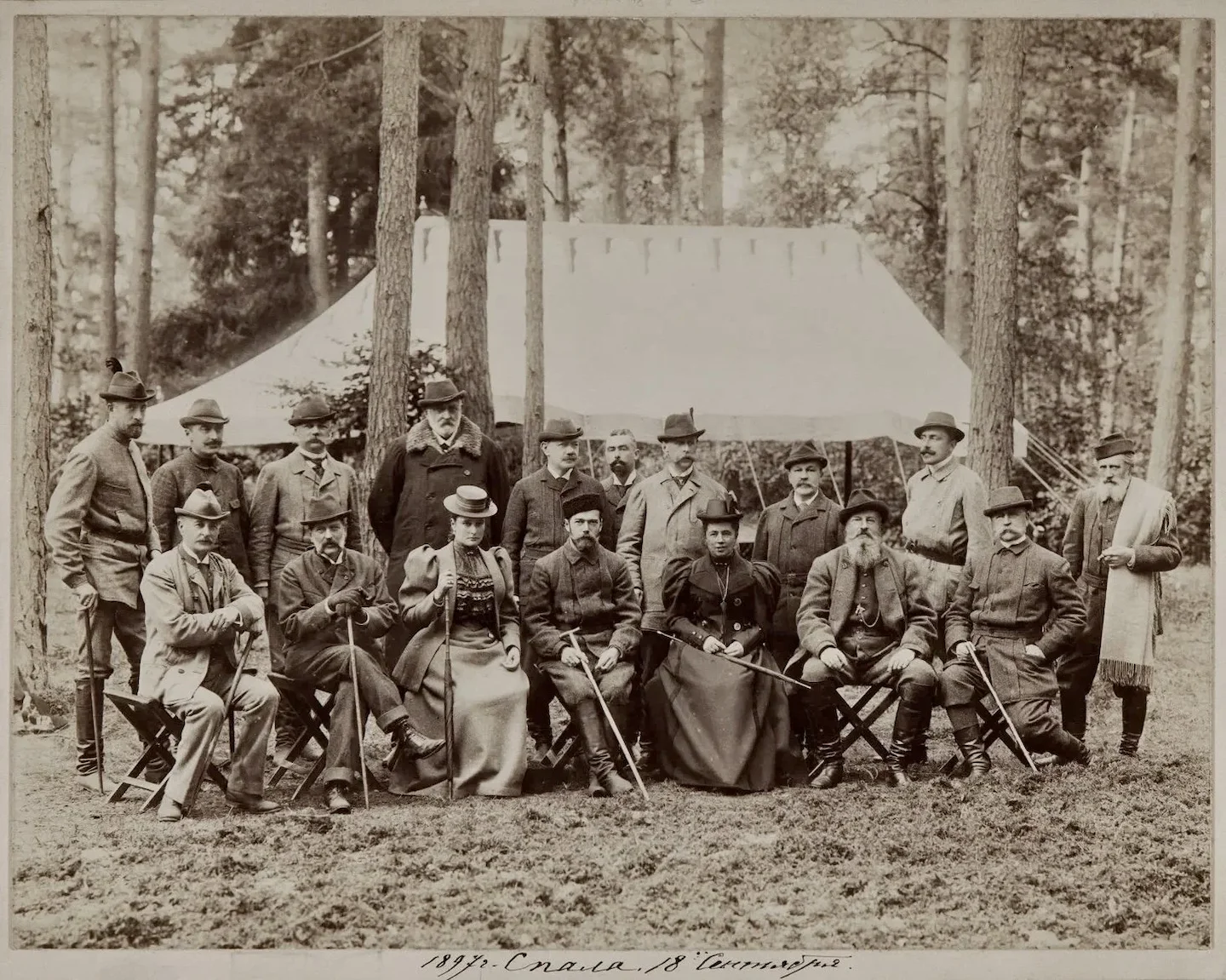 Emperor Nicholas II on a hunting trip in 1897. Spala.