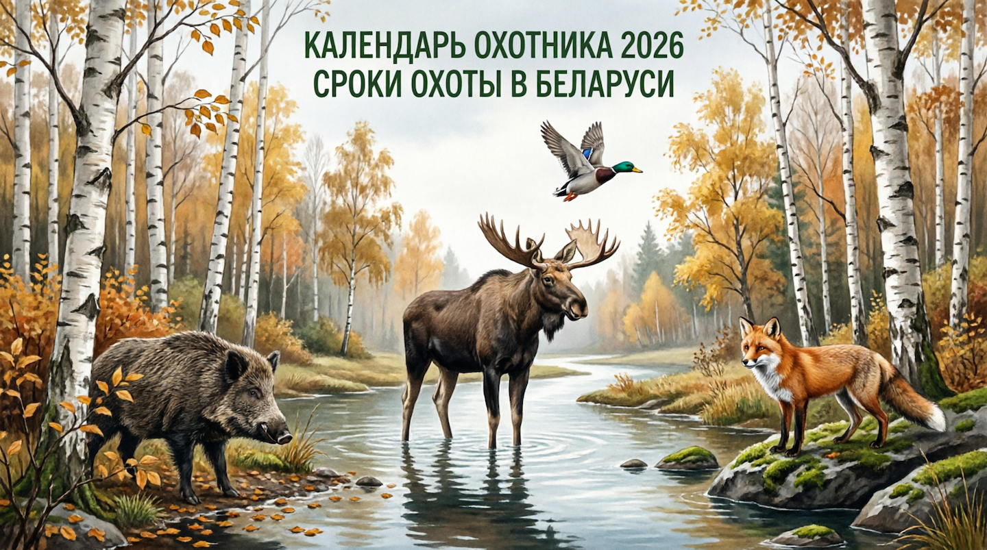 Сроки охоты и календарь охотника в Беларуси 2026: открытие и закрытие по сезонам и видам дичи