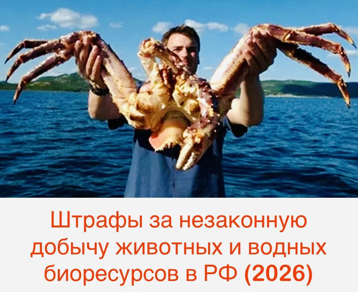 Штрафы и таксы за незаконную добычу животных и водных биоресурсов в России (2026)