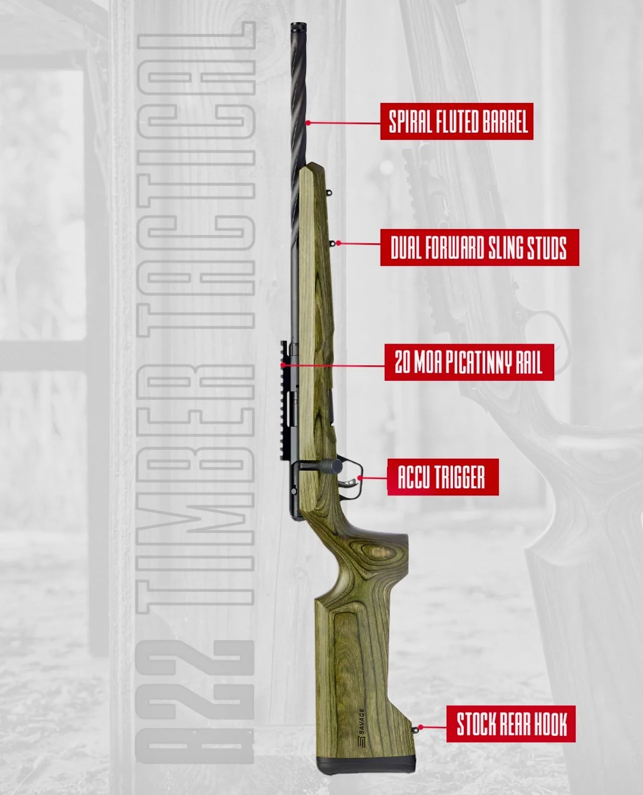 Savage B22 Series Timber Tactical Review — Precision Rimfire Rifle for Hunting and Target Shooting