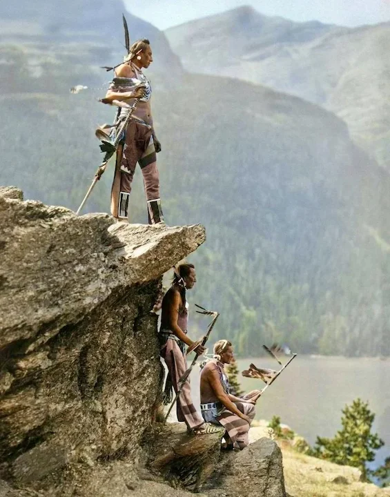 Blackfeet Nation in Banff National Park, 1913.
Photographer: Rolanda W. Reed
The Blackfeet, also known as the Blackfoot Confederation, are an Indian people or a group of