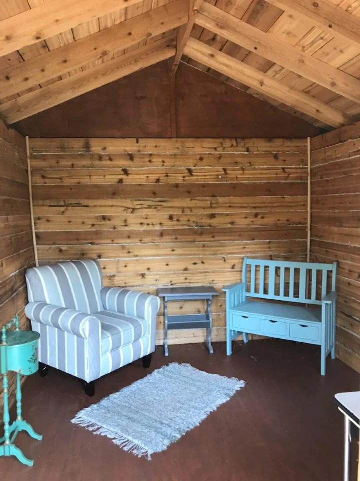 built mom a off grid cabin for her birthday from old western red cedar utility poles...non treated...
