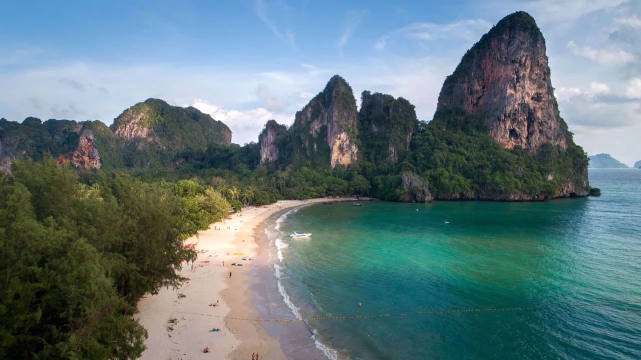 Krabi, Thailand
Located on southern Thailand's west coast, this province's coastline is dotted with limestone cliffs and hundreds of islands just offshore in the Andaman