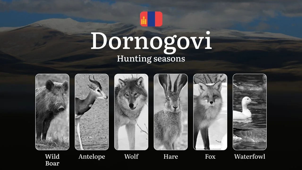 Hunting Dates in Dornogovi Province: Seasonality of Hunting, Timing and Regulations, Hunting Permits, Restrictions and P…