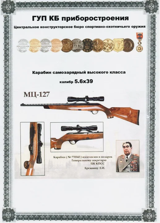 САМОЗАРЯДНЫЕ НАРЕЗНЫЕ КАРАБИНЫ МЦ (ЭЛИТНОЕ ОРУЖИЕ ЦКИБ)