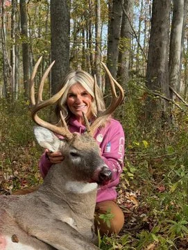 Congrats to Holly Freyer of Maryland who just scored on her biggest buck to date with her compound bow