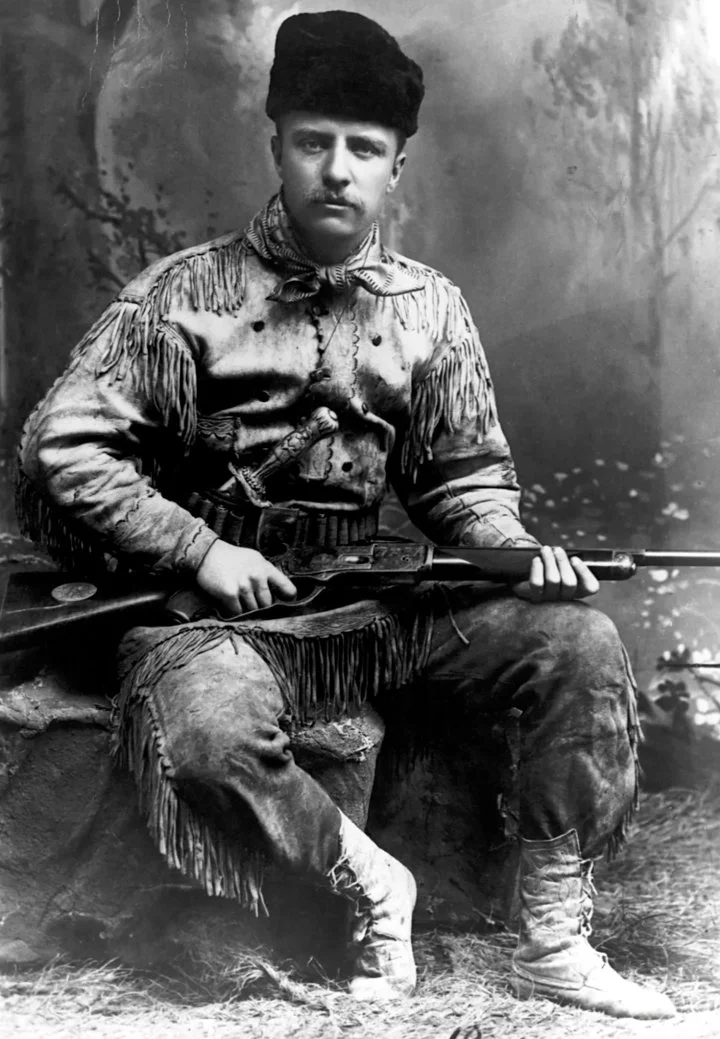 Theodore Roosevelt. From hunter to United States president.
Theodore Roosevelt was born in 1858. Teddy, as his friends called him, was a frail child, prone to illness, a