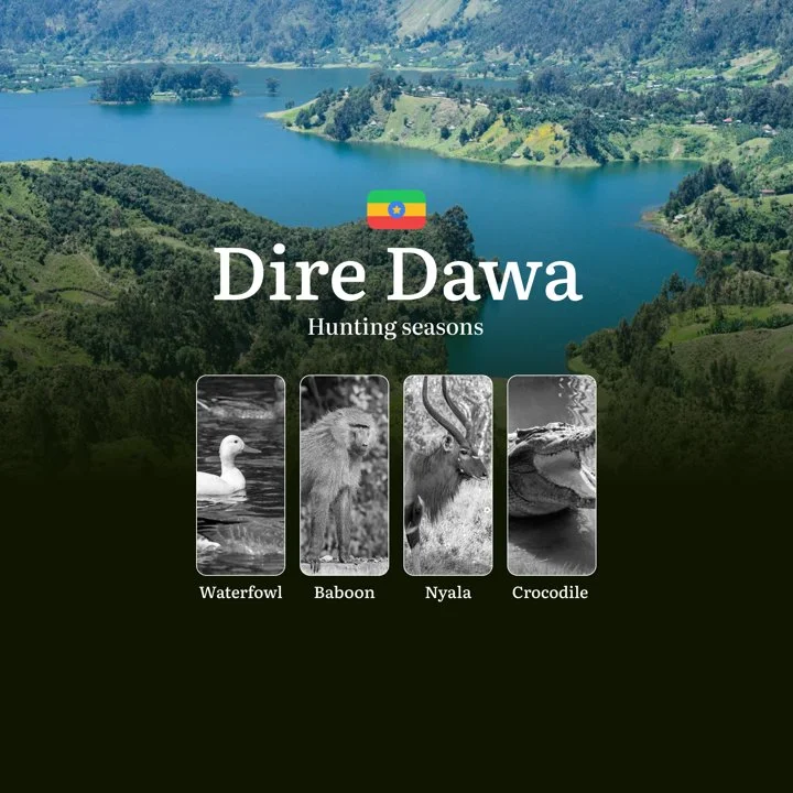 Seasons of Hunting in DIRE DAWA, Ethiopia: Hunting Periods, Opening and Closing Dates, Licenses, Rules and Times for Hun…